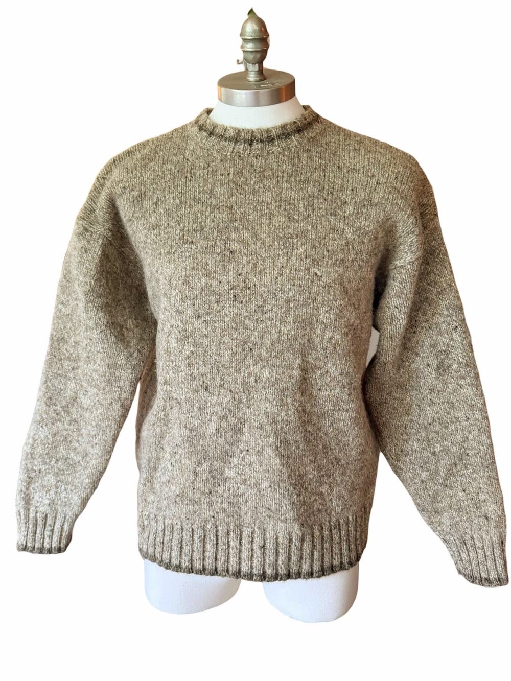 Vintage Abercrombie & Fitch Men’s 100% Wool Shetland Crewneck Sweater 80s 90s Lg